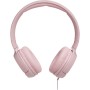 JBL Tune 500 Auriculares supraaurales de cable y control remoto de un solo botón, micrófono incluido, asistente de voz, blanco