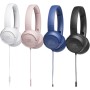 JBL Tune 500 Auriculares supraaurales de cable y control remoto de un solo botón, micrófono incluido, asistente de voz, blanco