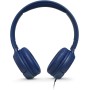JBL Tune 500 Auriculares supraaurales de cable y control remoto de un solo botón, micrófono incluido, asistente de voz, blanco