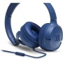 JBL Tune 500 Auriculares supraaurales de cable y control remoto de un solo botón, micrófono incluido, asistente de voz, blanco