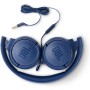 JBL Tune 500 Auriculares supraaurales de cable y control remoto de un solo botón, micrófono incluido, asistente de voz, blanco