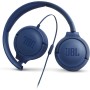 JBL Tune 500 Auriculares supraaurales de cable y control remoto de un solo botón, micrófono incluido, asistente de voz, blanco