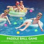 Beufee 6 Pelotas de Playa de Repuesto, Pelotas de Repuesto para paletas, Pelotas adicionales de PVC para Juguetes de Playa,
