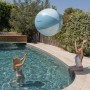 Flamingueo Flotador Gigante, Forma Pelota Hinchable, para Playa y Piscina, PVC Resistente, Diseño Bicolor, Azul, 90 x 90 cm