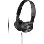 Sony Mdr-Zx310Apb - Auriculares De Diadema Cerrados (con Micrófono, Control Remoto Integrado), Negro + Mdr-Zx110 - Auriculares