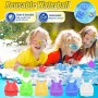 Globos de Agua Reutilizables Autocierre, 6 piezas Globo de Agua de Silicona Colorida Bola de agua llenado Rapido, Piscina Playa