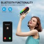 Altavoz Bluetooth 5.3, Altavoz Inalámbrico Portátil con Luz LED de Color, Graves Estéreo 360° Hi-Fi, Batería Incorporada de