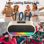 Altavoz Bluetooth 5.3, Altavoz Inalámbrico Portátil con Luz LED de Color, Graves Estéreo 360° Hi-Fi, Batería Incorporada de
