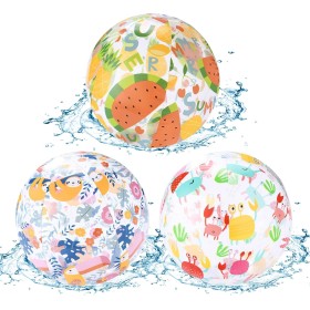 VINEST 3 bolas de agua hinchables de 35 cm, pelotas de agua para niños, veraniego, transparentes, pelotas de agua para bebés,