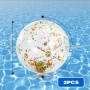 Pelota Playa Hinchable, 2 Piezas Lentejuelas Bola Hinchable, Navidad, Pelota Blanda de PVC para Niños,Pelota Playa Inflable de