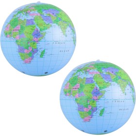 Butyeak Globo del Mundo Inflable Mapa, Globo Terráqueo Hinchable para Profesor, Globo Terráqueo Hinchable, Globo de la Tierra,