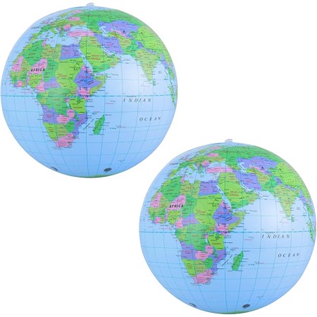 Butyeak Globo del Mundo Inflable Mapa, Globo Terráqueo Hinchable para Profesor, Globo Terráqueo Hinchable, Globo de la Tierra,