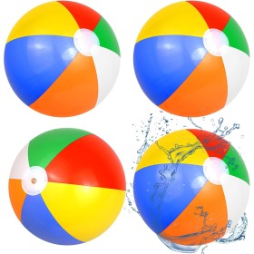 PEAKTOP 4PCS Color Pelotas De Agua, 50CM Pelotas De Playa Hinchable（33cm Cuando se infla）, Verano Juguetes De Pelota De Playa,