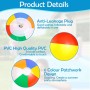 PEAKTOP 4PCS Color Pelotas De Agua, 50CM Pelotas De Playa Hinchable（33cm Cuando se infla）, Verano Juguetes De Pelota De Playa,