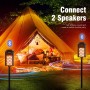 blonbar Altavoz Bluetooth Inalambrico Exterior Altavoces, IP65 Impermeable, 10W Altavoces Portatil Bluetooth Speaker con Luce de