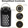 blonbar Altavoz Bluetooth Inalambrico Exterior Altavoces, IP65 Impermeable, 10W Altavoces Portatil Bluetooth Speaker con Luce de