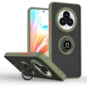 XINYEXIN Funda para Realme 14 Pro+ 5G / Realme 14 Pro Plus 5G, Funda con Soporte de Anillo, TPU + PC Translúcido Anti- Arañazos