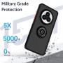 XINYEXIN Funda para Realme 14 Pro+ 5G / Realme 14 Pro Plus 5G, Funda con Soporte de Anillo, TPU + PC Translúcido Anti- Arañazos