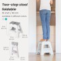 Vigar - Taburete Plegable - Modelo Compact - 40 cm de Altura - 80% Plástico Reciclado - Cocina, Baño y Camping - Escalón Peldaño