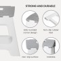 Vigar - Taburete Plegable - Modelo Compact - 40 cm de Altura - 80% Plástico Reciclado - Cocina, Baño y Camping - Escalón Peldaño