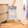 Vigar - Taburete Plegable - Modelo Compact - 40 cm de Altura - 80% Plástico Reciclado - Cocina, Baño y Camping - Escalón Peldaño