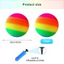 LETTERASHQP Bouncy - Juego de 2 pelotas de fútbol para niños, diseño de arco iris, pelota de goma para niños, softbol, fútbol,