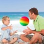 LETTERASHQP Bouncy - Juego de 2 pelotas de fútbol para niños, diseño de arco iris, pelota de goma para niños, softbol, fútbol,