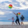 LETTERASHQP Bouncy - Juego de 2 pelotas de fútbol para niños, diseño de arco iris, pelota de goma para niños, softbol, fútbol,