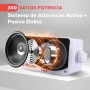 Pyle Sistema de Altavoces, Inalambrico, Impermeable, Waterproof, Exteriores, Interiores, Par de 3.5” de 3 vias, Activo, Pasivo