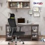 Silla Escritorio, Silla Ergonomica con Reposacabezas Ajustable, Reposabrazos, Soporte Lumbar, Silla de Oficina con Altura