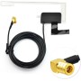 Eightwood Antena gsm 4G LTE Conector Macho SMA 3dBi Montaje Vidrio + 3 Adaptadores SMA a BNC/TS9/RP-SMA Cable WiFi Dab Radio del
