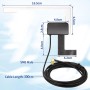 Eightwood Antena gsm 4G LTE Conector Macho SMA 3dBi Montaje Vidrio + 3 Adaptadores SMA a BNC/TS9/RP-SMA Cable WiFi Dab Radio del