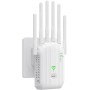 Repetidor WiFi, Potente Amplificador de Señal WiFi, 6 Antenas, 2 Puertos LAN, Extensor WiFi/Router/Repetidor/Ap Modo,