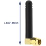YINETTECH 2 Piezas Mini Antena WiFi Aérea de Doble Banda 2,4 GHz 5,8 GHz 2dBi con Conector Macho RP-SMA de Ángulo Recto para