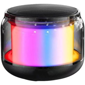 Panlouting Mini Altavoz Bluetooth 5.0 | Luz LED RGB MP3 | Micrófono Incorporado para Llamadas con Manos Libres | Ranura para