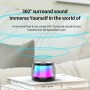 Panlouting Mini Altavoz Bluetooth 5.0 | Luz LED RGB MP3 | Micrófono Incorporado para Llamadas con Manos Libres | Ranura para