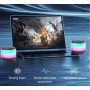 Panlouting Mini Altavoz Bluetooth 5.0 | Luz LED RGB MP3 | Micrófono Incorporado para Llamadas con Manos Libres | Ranura para