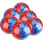 SAVITA 6uds Pelotas Playa de Tela Araña, Pelotas Playa Hinchable Azules y Rojas de Material PVC para Niños Fiesta Actividades al