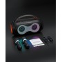 Altavoz Bluetooth Portátil de Karaoke de 200W, Equipado con 2 Micrófonos Inalámbricos para Karaoke, AUX, TF, USB, Ideal para