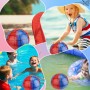 SAVITA 6uds Pelotas Playa de Tela Araña, Pelotas Playa Hinchable Azules y Rojas de Material PVC para Niños Fiesta Actividades al
