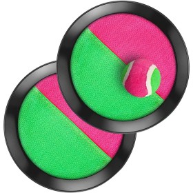Juego de Pelotas con Velcro, Catch Ball con 2 Raquetas y 1 Pelota, Juego de Lanzamiento y Captura, Disco de Paletas con Bolas,