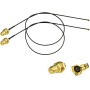 Bingfu M.2 Antena WiFi 2,4 GHz 5 GHz 5,8 GHz 3dBi MIMO RP-SMA Macho (Paquete de 2) + 2 Cables NGFF IPEX4 a RP-SMA de 30 cm para