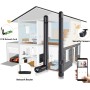 Bingfu M.2 Antena WiFi 2,4 GHz 5 GHz 5,8 GHz 3dBi MIMO RP-SMA Macho (Paquete de 2) + 2 Cables NGFF IPEX4 a RP-SMA de 30 cm para