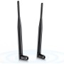 Bingfu Antena WiFi Doble Banda 2,4GHz 5,8GHz 6dBi RPSMA Macho +Cable Extensión U.FL IPX IPEX MHF4 a RP-SMA Hembra + Cubierta de