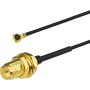 Bingfu Antena WiFi Doble Banda 2,4GHz 5,8GHz 6dBi RPSMA Macho +Cable Extensión U.FL IPX IPEX MHF4 a RP-SMA Hembra + Cubierta de