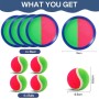ZZXLOPEZ Juego Pelota Velcro, Juego de Pelota para Niños, 4 Velcro Ball Paddles y 4 Velcro Ball, Juegos de Playa para Niños,