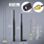 Bingfu Antena WiFi Doble Banda 2,4GHz 5,8GHz 6dBi RPSMA Macho +Cable Extensión U.FL IPX IPEX MHF4 a RP-SMA Hembra + Cubierta de