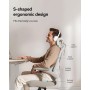 Hbada P102 Silla ergonomica Escritorio, Silla de Oficina Grande y Alta con reposabrazos Plegables, Soporte Lumbar Ajustable