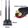 YILIANDUO Antena WiFi Doble Band 2,4 GHz 5,8 GHz Conector Macho RP-SMA para Tarjeta de Red WiFi PCI-E Adaptador WiFi Punto de
