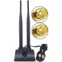 YILIANDUO Antena WiFi Doble Band 2,4 GHz 5,8 GHz Conector Macho RP-SMA para Tarjeta de Red WiFi PCI-E Adaptador WiFi Punto de